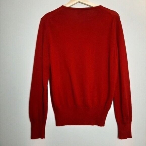 EDINA RONAY | London 100% Merino Wool Vintage Crewneck Sweater Red Sz M - Picture 6 of 7